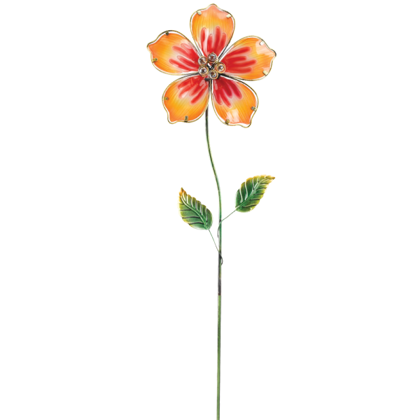 Glas Flower 26cm - Yellow Hibiscus