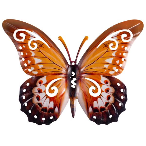 Wanddeko Metall 35cm Butterfly SP WOOD (4Stk)