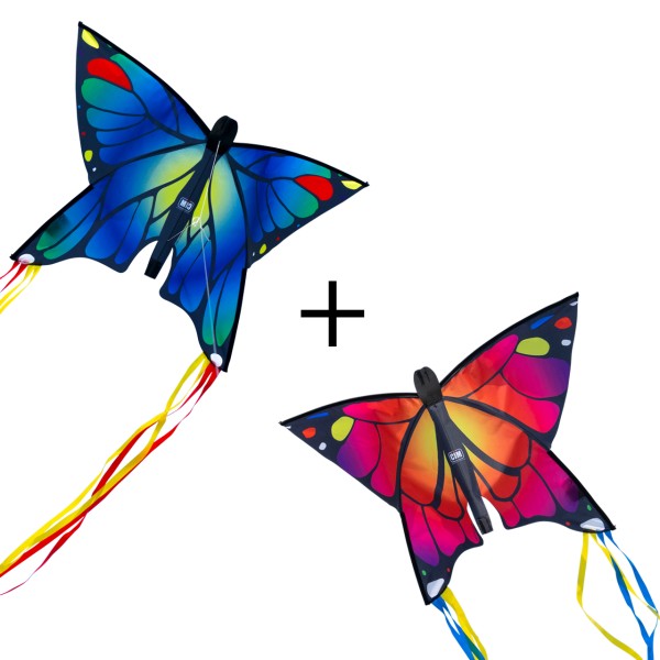 Butterfly Drachen [2er Set] - PINK und BLAU
